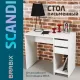 Стол письменный/компьютерный  "Scandi CD-017", 900х450х750 мм, 2 ящика, белый, 641894, ЦБ013706-1 главное фото в маленьком размере
