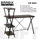 Стол на металлокаркасе BRABIX LOFT CD-004, 1200х535х1110 мм, 3 полки, цвет морёный дуб, 641218 главное фото в маленьком размере