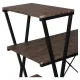 Стол на металлокаркасе BRABIX LOFT CD-004, 1200х535х1110 мм, 3 полки, цвет морёный дуб, 641218. Фото товара с разных ракурсов.