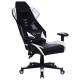 Кресло игровое Cactus CS-CHR-090BLW черный/белый эко.кожа/сетка крестов. нейлон. Фото товара с разных ракурсов.