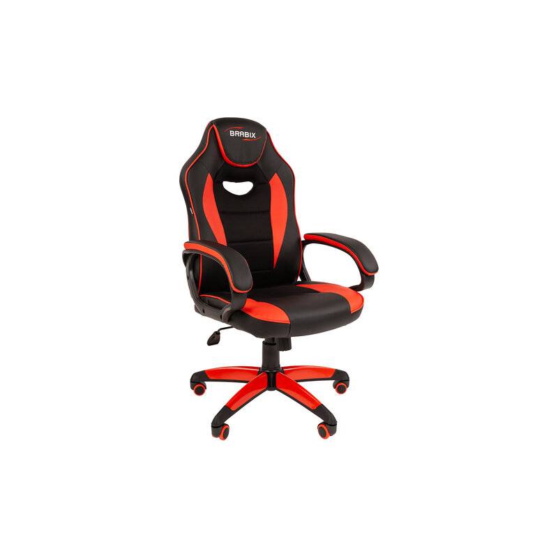 Кресло компьютерное  "Blaze GM-162", TW/экокожа, черное/красное, 532580, 7083508 главное фото